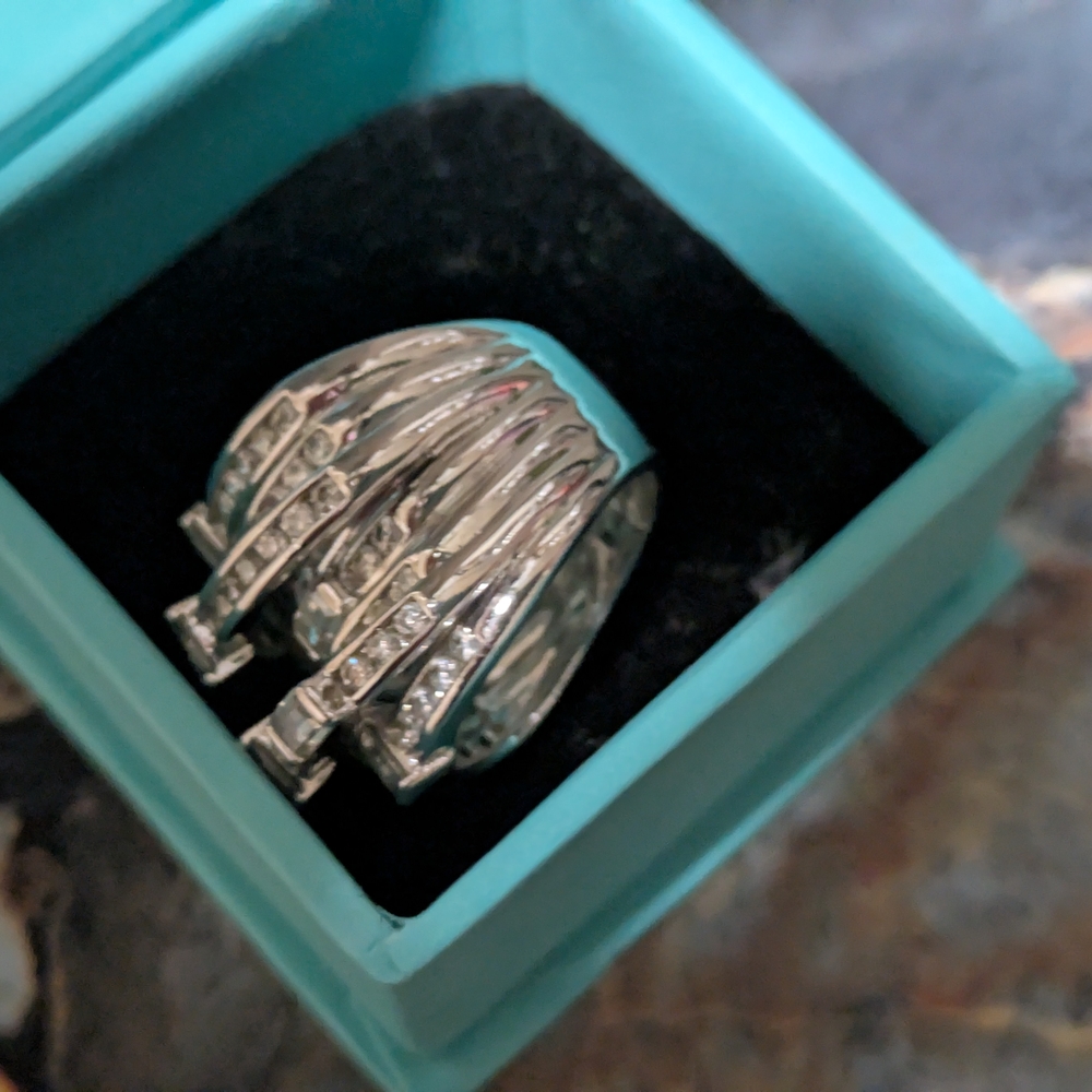 Dazzling Silver Multi-Band Ring Set - image 3